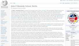 
							         John F. Kennedy School, Berlin - Wikipedia								  
							    