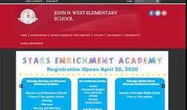 
							         John H. West Elementary School: Home								  
							    