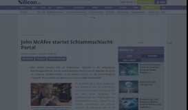 
							         John McAfee startet Schlammschlacht-Portal - silicon.de								  
							    