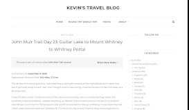 
							         John Muir Trail Day 23: Guitar Lake to Mount Whitney to Whitney Portal								  
							    