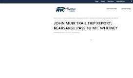 
							         John Muir Trail Trip Report: Kearsarge Pass to Mt. Whitney - Bearfoot ...								  
							    