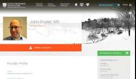 
							         John Snyder, MD | Amherst Pediatrics, LLP								  
							    