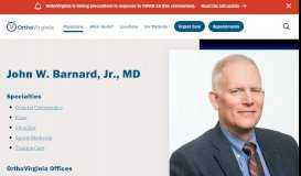 
							         John W Barnard, Jr., MD: Orthopedics & Sports Medicine, Lynchburg ...								  
							    