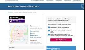
							         Johns Hopkins Bayview Medical Center | MedicalRecords.com								  
							    