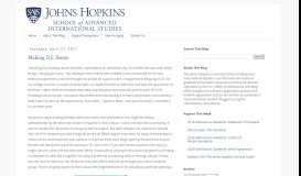 
							         Johns Hopkins SAIS Admissions Blog: April 2017								  
							    