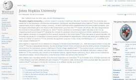 
							         Johns Hopkins University - Wikipedia								  
							    