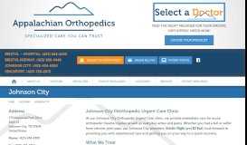 
							         Johnson City | Appalachian Orthopedics, Johnson City & Bristol, TN								  
							    