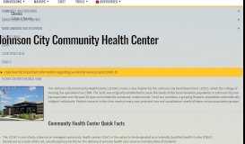 
							         Johnson City Community Health Center - East Tennessee State ...								  
							    