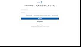 
							         Johnson Controls Login								  
							    