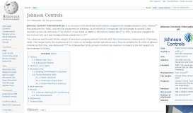 
							         Johnson Controls - Wikipedia								  
							    