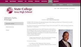 
							         Johnson, Curtis, Principal / About Mr. Johnson - State College Area ...								  
							    