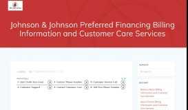 
							         Johnson & Johnson Preferred Financing Customer Support ...								  
							    