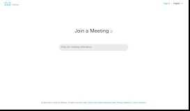 
							         Join a Meeting - Webex								  
							    