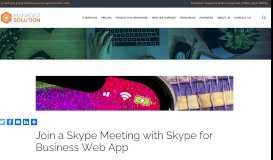 
							         Join a Skype Meeting with Skype for Business Web App | Managed ...								  
							    