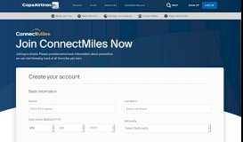
							         Join ConnectMiles | ConnectMiles | Copa Airlines								  
							    