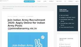 
							         Join Indian Army Recruitment 2019: Apply Online for Indian ...								  
							    