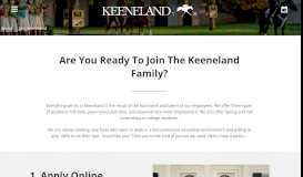 
							         Join Keeneland | Keeneland								  
							    