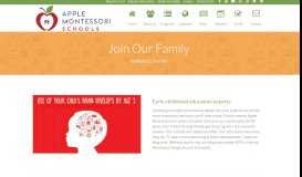 
							         Join Our Family - Apple Montessori Schools								  
							    