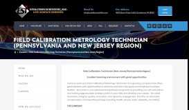 
							         Join Our Team | Calibration Metrology Technician | ESi Career Openings								  
							    