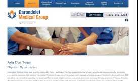 
							         Join Our Team | Carondelet Medical Group								  
							    