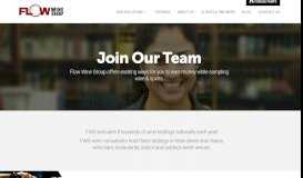 
							         Join our Team - Flow Wine Group								  
							    