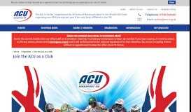 
							         Join the ACU as a Club								  
							    