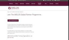 
							         Join The AXELOS Global Partner Programme								  
							    