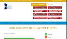 
							         JOIN THE GPHA NEW PATIENT PORTAL - GPHA Inc.								  
							    
