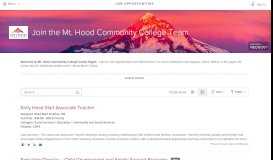
							         Join the Mt. Hood Community College Team - Government Jobs								  
							    