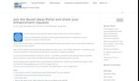 
							         Join the Novell Ideas Portal and share your enhancement requests ...								  
							    
