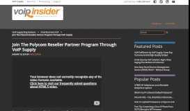 
							         Join The Polycom Reseller Partner Program Through VoIP Supply ...								  
							    