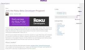 
							         Join the Roku Beta Developer Program! - Roku Blog								  
							    
