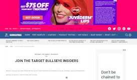 
							         Join the Target Bullseye Insiders • Guide2Free Samples								  
							    