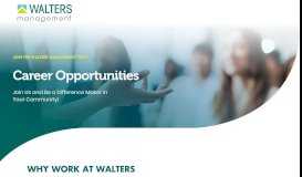 
							         Join the Walters Management Team | Walters Management								  
							    