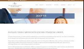 
							         Join Us | Encore Financial Group								  
							    