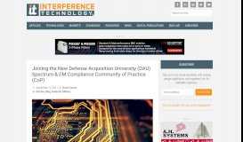 
							         Joining the New Defense Acquisition University (DAU) Spectrum & EM ...								  
							    