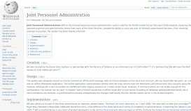 
							         Joint Personnel Administration - Wikipedia								  
							    