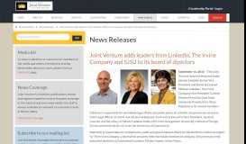 
							         Joint Venture adds leaders from LinkedIn, The Irvine Company and ...								  
							    
