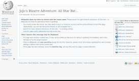 
							         JoJo's Bizarre Adventure: All Star Battle - Wikipedia								  
							    