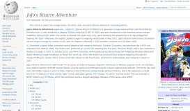 
							         JoJo's Bizarre Adventure - Wikipedia								  
							    