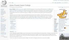 
							         Jones County Junior College - Wikipedia								  
							    