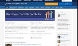 
							         Joomla! Volunteers Portal - Home of the Joomlers!								  
							    