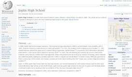 
							         Joplin High School - Wikipedia								  
							    