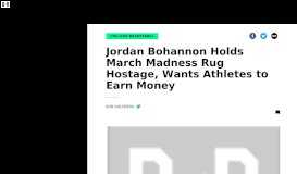 
							         Jordan Bohannon Holds March Madness Rug Hostage, Wants ...								  
							    