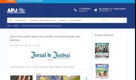 
							         Jornal de Jundiaí lança novo portal com participação dos leitores - - APJ								  
							    