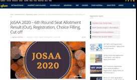 
							         JoSAA 2019 | JEE Main 2019 Counselling, JEE Advanced 2019 ...								  
							    