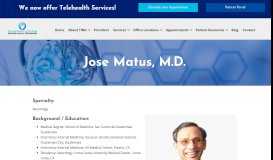 
							         Jose Matus, M.D. - Texas Institute for Neurological Disorders								  
							    