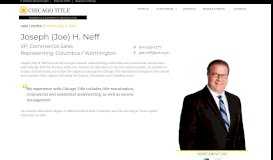 
							         Joseph (Joe) H. Neff Biography - Chicago Title Ohio								  
							    