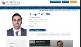 
							         Joseph Said - Summit Medical Group Orthopedics								  
							    