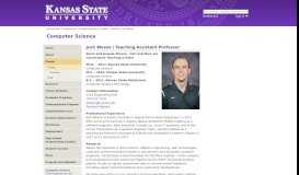 
							         Josh Weese | Computer Science | Kansas State University								  
							    